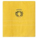Πετσέτα Σώματος ( 70cm x 140cm ) Κίτρινο με Στεφάνι ΡΟΔΟΣ SilkFashion