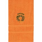 Πετσέτα Προσώπου (50cm x 100cm) Πορτοκαλί με Στεφάνι ΣΑΝΤΟΡΙΝΗ SilkFashion