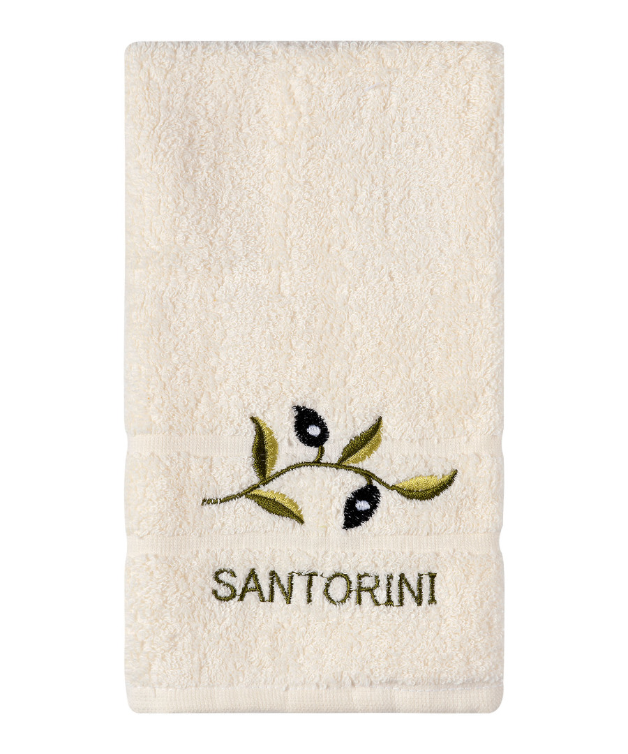 Untitled-3281 Πετσέτα Προσώπου (50cm x 100cm) Εκρού με Κλαδί ΣΑΝΤΟΡΙΝΗ SilkFashion - Image 1