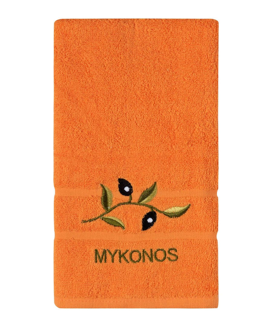 Untitled-3284 Πετσέτα Σώματος ( 70cm x 140cm ) Πορτοκαλί με κλαδί ΜΥΚΟΝΟΣ SilkFashion - Image 1
