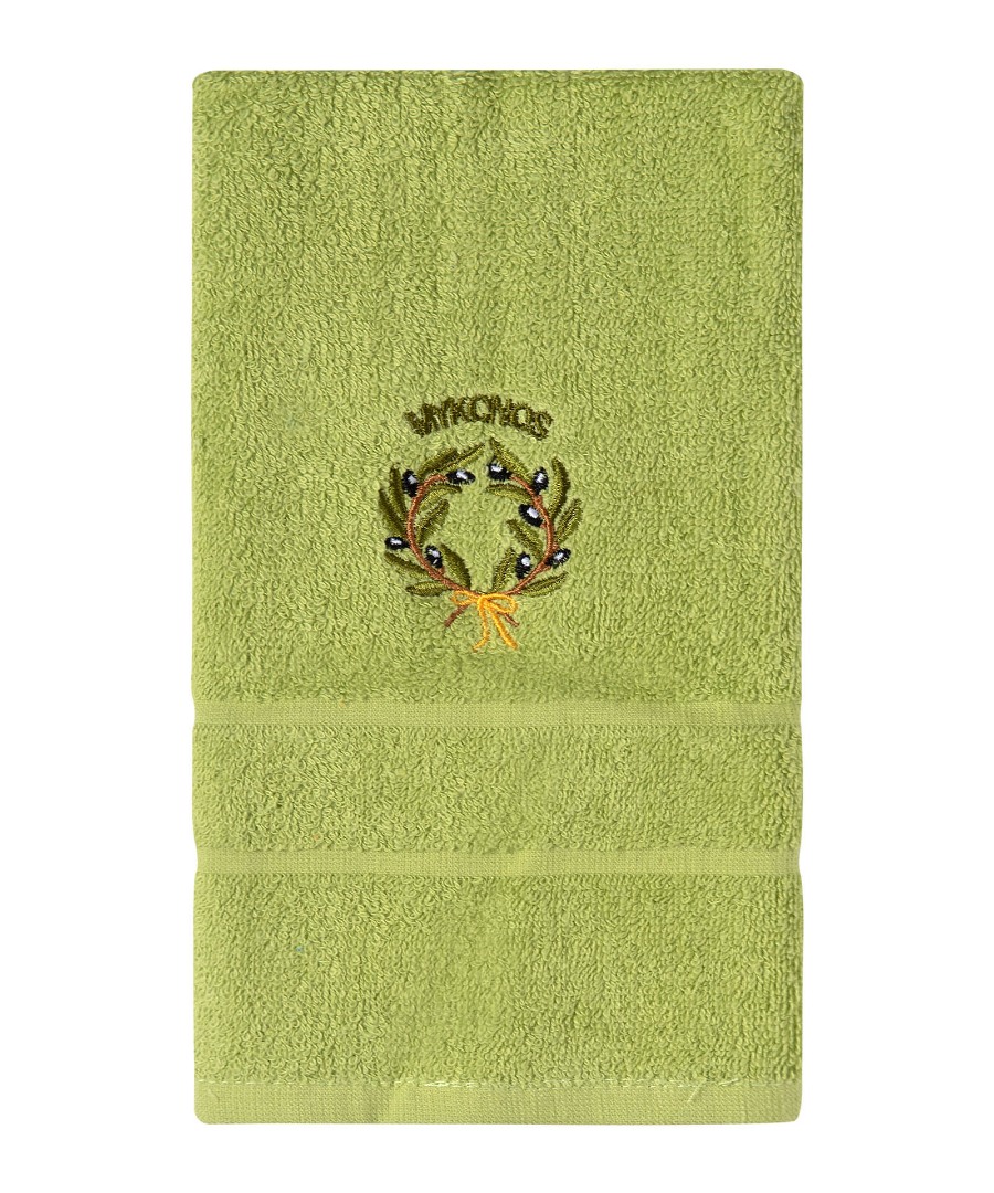 Untitled-3285 Πετσέτα Σώματος ( 70cm x 140cm ) Πράσινο με στεφάνι ΜΥΚΟΝΟΣ SilkFashion - Image 1