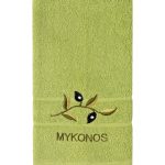 Πετσέτα Προσώπου (50cm x 100cm) Πράσινο με Κλαδί ΜΥΚΟΝΟΣ SilkFashion