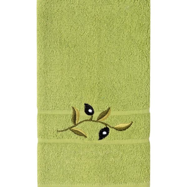 Πετσέτα Προσώπου ( 50cm x 100cm ) Πράσινο με κλαδί SilkFashion