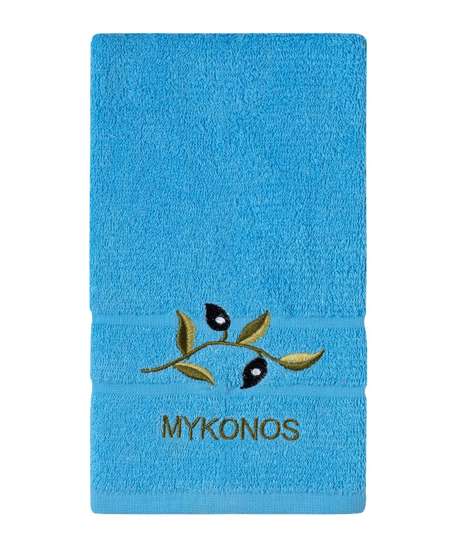 Untitled-3287 Πετσέτα Προσώπου (50cm x 100cm) Μπλε με Κλαδί ΜΥΚΟΝΟΣ SilkFashion - Image 1