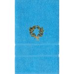 Πετσέτα Προσώπου ( 50cm x 100cm ) Μπλε με στεφάνι SilkFashion