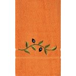 Πετσέτα Σώματος ( 70cm x 140cm ) Πορτοκαλί με κλαδί SilkFashion