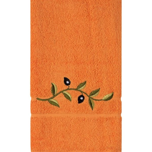 Πετσέτα Σώματος ( 70cm x 140cm ) Πορτοκαλί με κλαδί SilkFashion