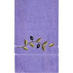 Πετσέτα Προσώπου ( 50cm x 100cm ) Μωβ με κλαδί SilkFashion