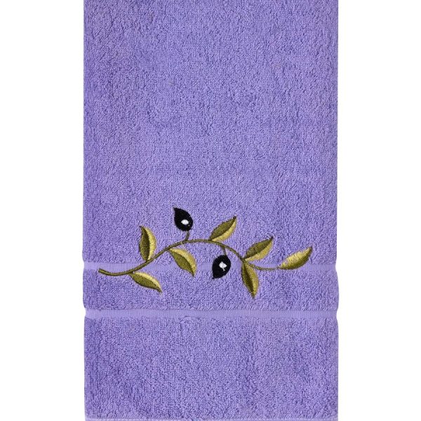 Πετσέτα Προσώπου ( 50cm x 100cm ) Μωβ με κλαδί SilkFashion