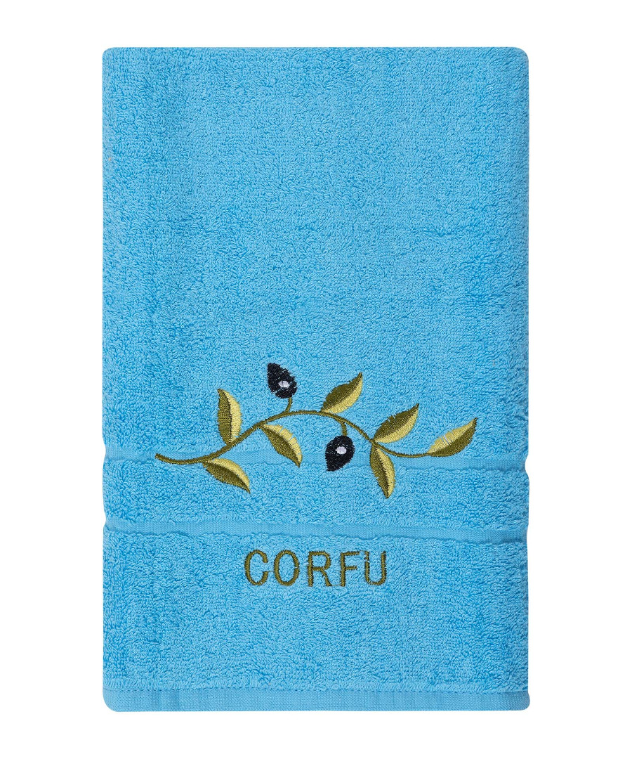 Untitled-3311 Πετσέτα Προσώπου ( 50cm x 100cm ) Μπλε με κλαδί ΚΕΡΚΥΡΑ SilkFashion - Image 1
