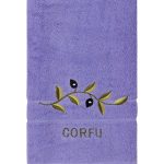 Πετσέτα Προσώπου ( 50cm x 100cm ) Μωβ με κλαδί ΚΕΡΚΥΡΑ SilkFashion