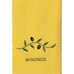 Πετσέτα Προσώπου (50cm x 100cm) Κίτρινο με Κλαδί ΜΥΚΟΝΟΣ SilkFashion