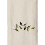 Πετσέτα Προσώπου ( 50cm x 100cm ) Εκρού με κλαδί SilkFashion