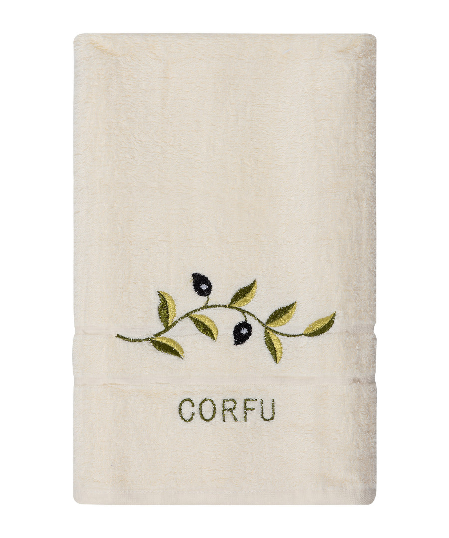 Untitled-3319 Πετσέτα Σώματος ( 70cm x 140cm ) Εκρού με κλαδί ΚΕΡΚΥΡΑ SilkFashion - Image 1