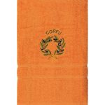 Πετσέτα Προσώπου ( 50cm x 100cm ) Πορτοκαλί με στεφάνι ΚΕΡΚΥΡΑ SilkFashion