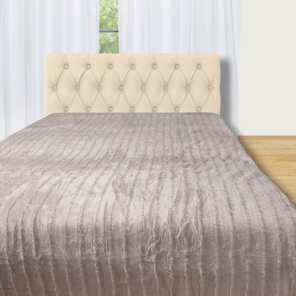 Fleece (220cm x 240cm) χωρίς sherpa Μπέζ SilkFashion