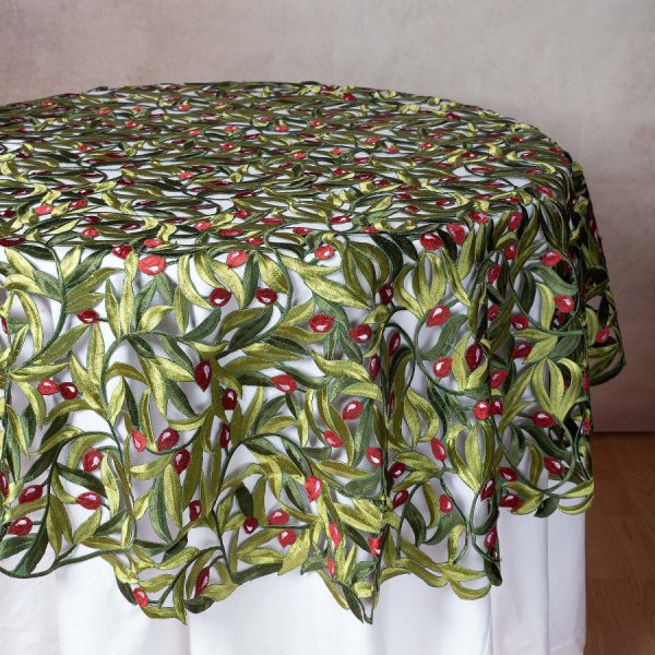 Ροτόντα 2352 (85cm) κόκκινη ελιά SilkFashion