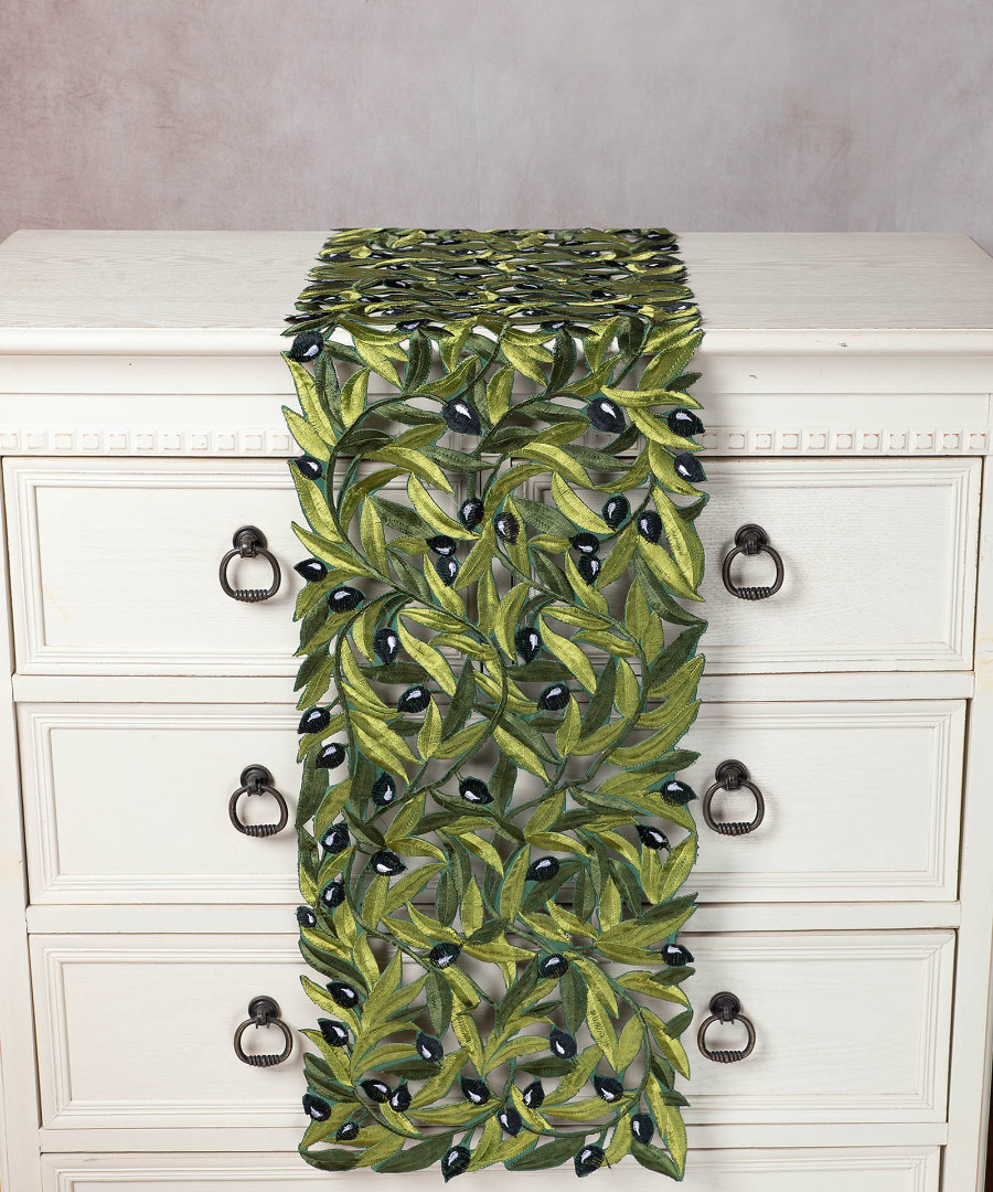 Untitled-3648 Τραβέρσα 2352 (30cm x 160cm) μαύρη ελιά SilkFashion - Image 1