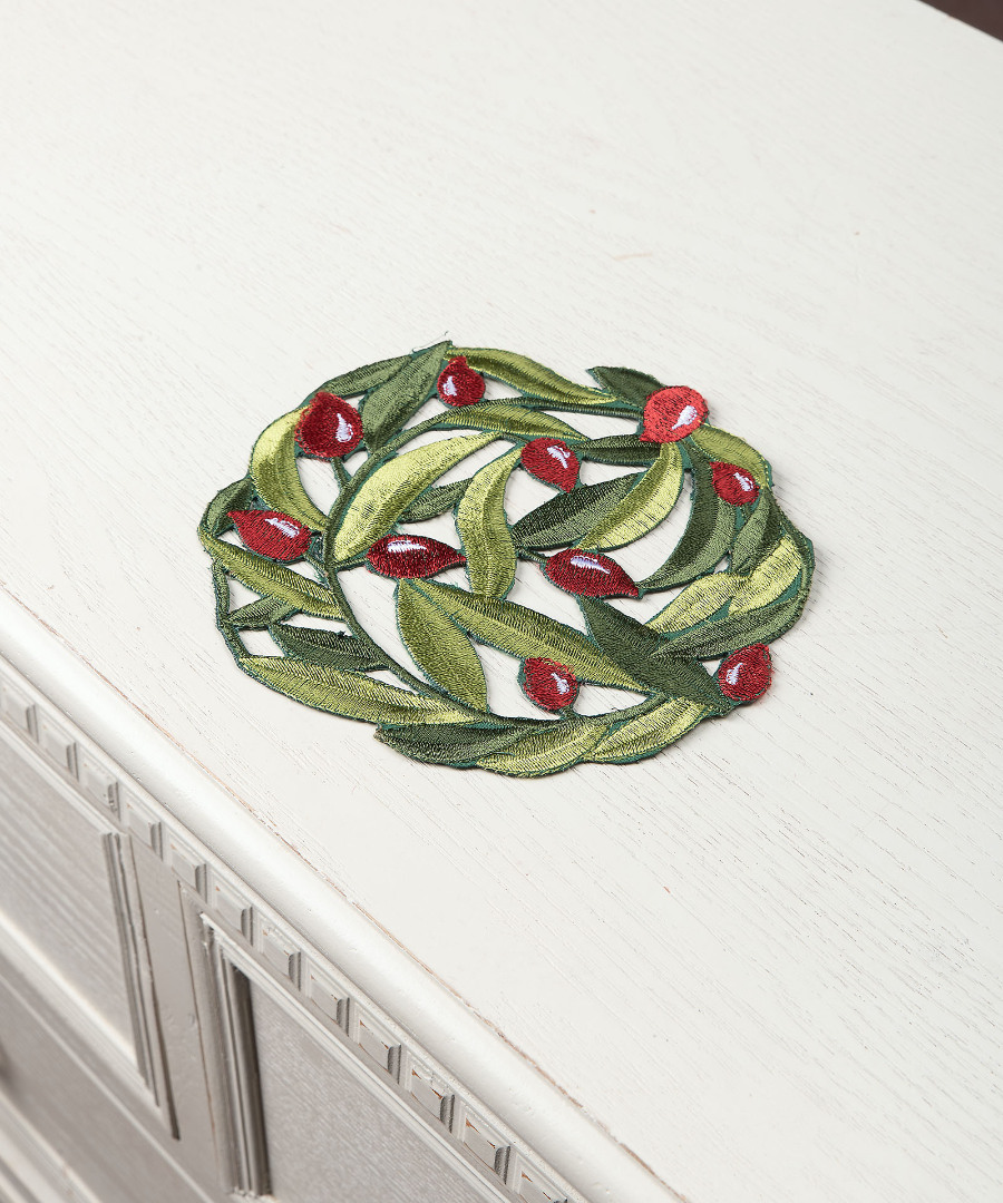 Untitled-3657 Σουβέρ 2352 (15cm) κόκκινη ελιά SilkFashion - Image 1