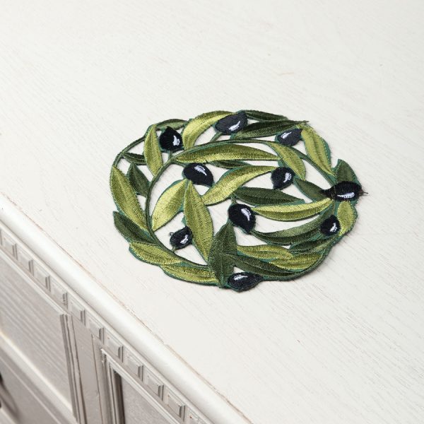 Σουβέρ 2352 (15cm) μαύρη ελιά SilkFashion