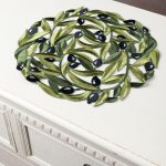 Σουβέρ 2352 (30cm) μαύρη ελιά SilkFashion