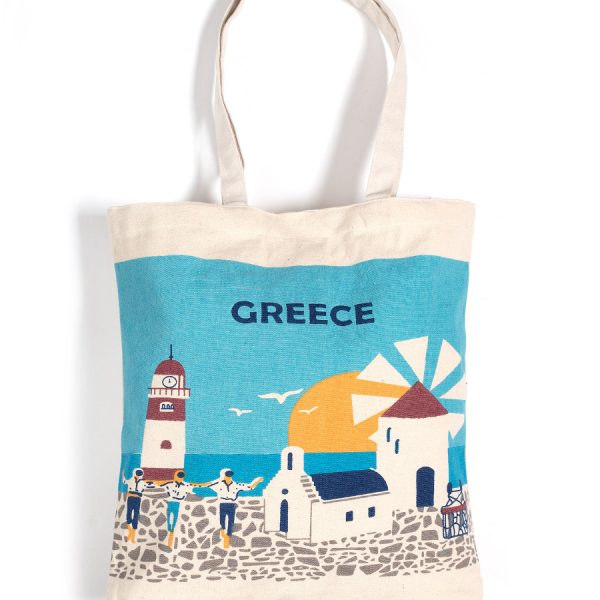 Τσάντα καραβόπανο (40cm x 40cm x 10cm) canvas 1 GREECE SilkFashion