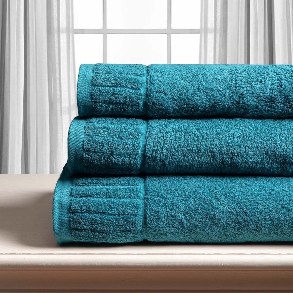 Βαμβακερή πετσέτα ΜΕΛΩΔΙΑ 600gsm (50cm x 100cm) teal SilkFashion