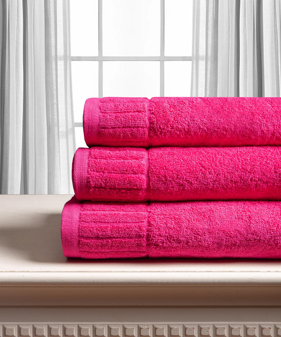 Untitled-4006-1 Βαμβακερή πετσέτα ΜΕΛΩΔΙΑ 600gsm (50cm x 100cm) φούξια SilkFashion - Image 1