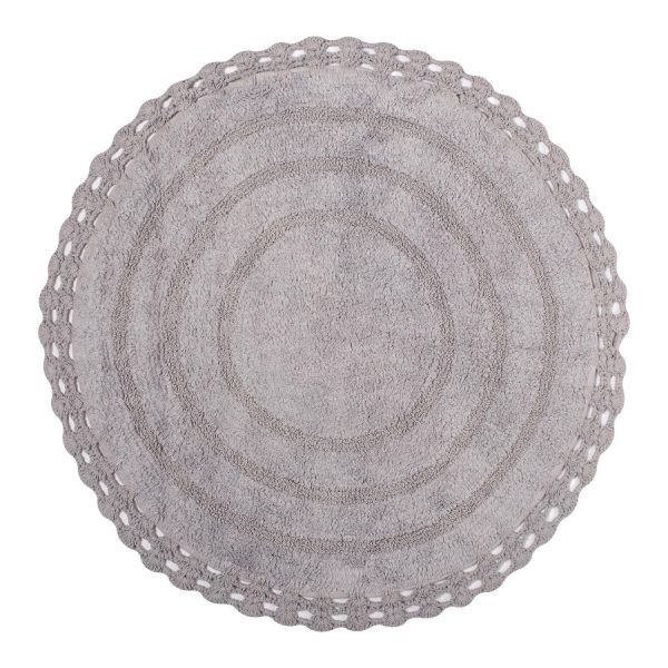 Πατάκι στρογγυλό ( 70cm ) γκρί SilkFashion