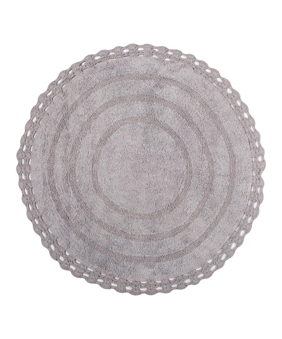 Untitled-4067 Πατάκι στρογγυλό ( 70cm ) γκρί SilkFashion - Image 1