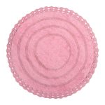 Πατάκι στρογγυλό ( 70cm ) ρόζ SilkFashion