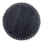 Πατάκι στρογγυλό ( 70cm ) ανθρακί SilkFashion