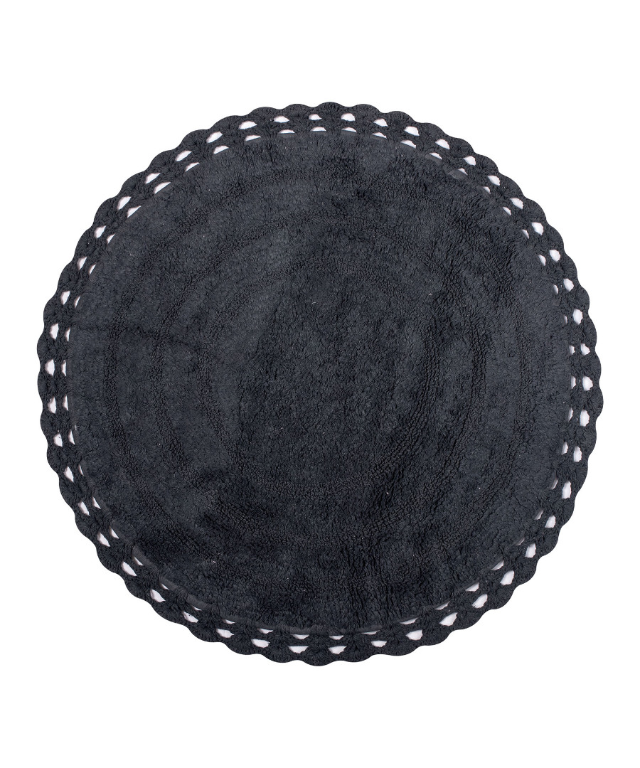 Untitled-4069 Πατάκι στρογγυλό ( 70cm ) ανθρακί SilkFashion - Image 1