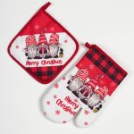 Χριστουγεννιάτικο σετ γάντι με πιάστρα (19cm x 19cm / 19cm x 29cm) 8 SilkFashion