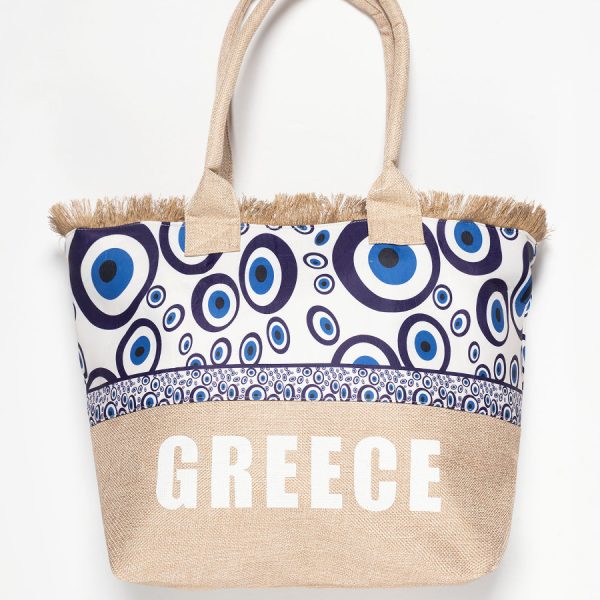 Τσάντα με χερούλι (49cm x 15cm x 34cm) μάτι 1 GREECE SilkFashion