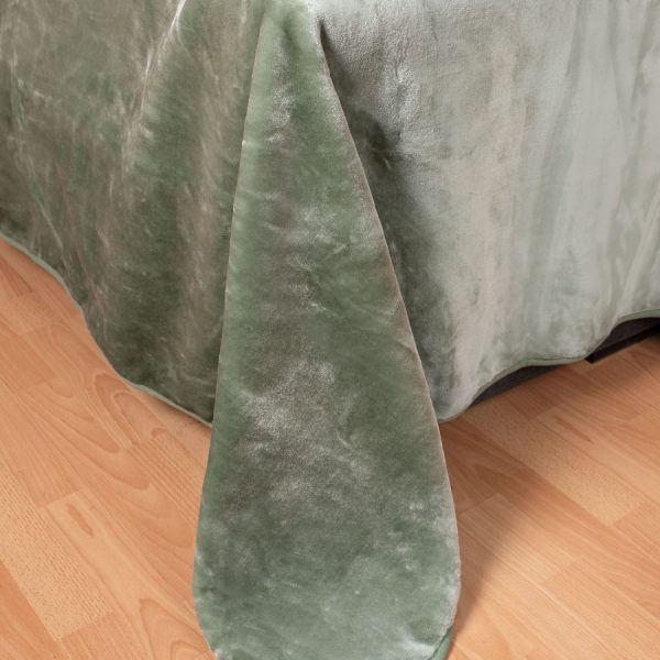 Βελουτέ κουβέρτες (160cm x 220cm) πράσινο SilkFashion