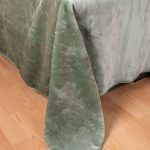 Βελουτέ κουβέρτες (220cm x 240cm) πράσινο SilkFashion