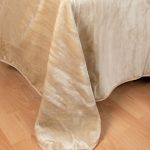 Βελουτέ κουβέρτες (220cm x 240cm) μπεζ SilkFashion