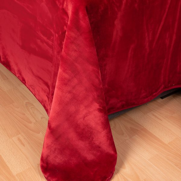 Βελουτέ κουβέρτες (160cm x 220cm) κόκκινο SilkFashion
