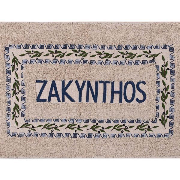 Πατάκι ελιά Ζάκυνθος (50cm x 80cm) μπλέ SilkFashion