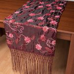 Σατέν τραβέρσα A11 (50cm x 210cm) μπορντώ SilkFashion