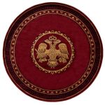 ΧΑΛΙ ΕΚΚΛΗΣΙΑΣΤΙΚΟ ATHOS 2128A BURGUNDY  ΡΟΤΟΝΤΑ - 200X200  NewPlan