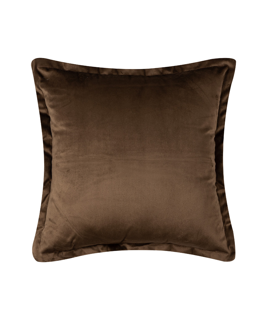 a804kafeskouro1 ΜΑΞΙΛΑΡΟΘΗΚΗ Α804 (45cm x 45cm) σκούρο καφέ SilkFashion - Image 1