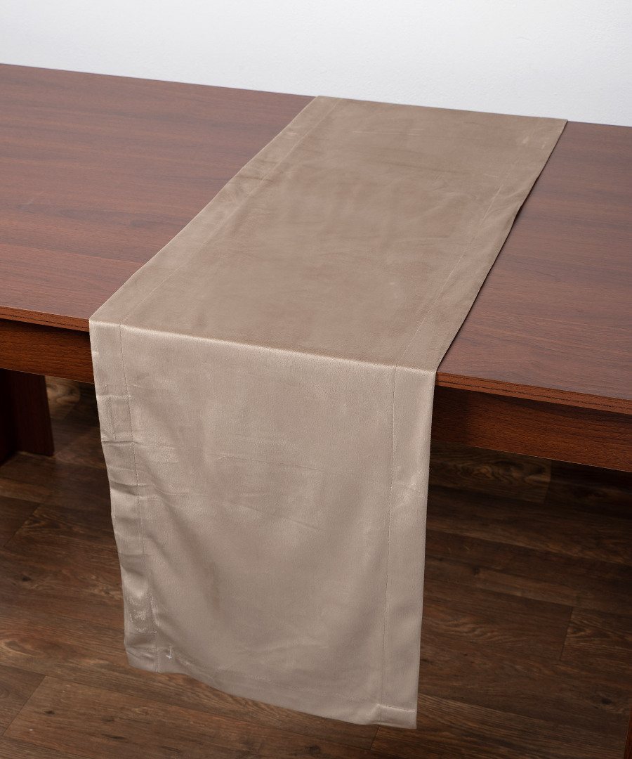 a804mpez2 Τραβέρσα A804 (40cm x 160cm) μπέζ SilkFashion - Image 1