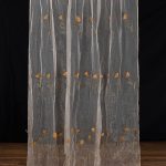 Κουρτίνα ανάγλυφο κίτρινο λουλούδι (280cm x 300cm) με τρέσα SilkFashion