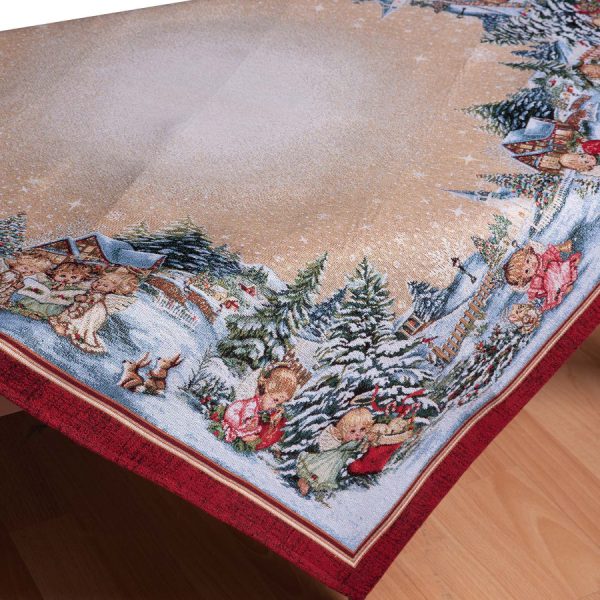 τραπεζοκαρέ (140cm x 140cm) ANGELS SilkFashion