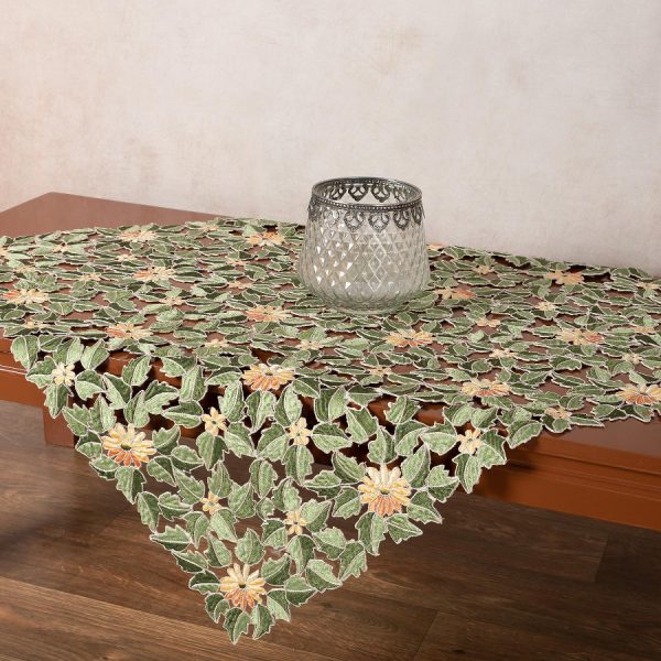 Σατέν κοφτό τραπεζοκαρέ (135cm x 135cm) art15 SilkFashion