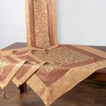 Σετ 4 τεμαχίων (100cm x 100cm, 40cm x 130cm, 2x40cm x 40cm) Άρτεμις Μπεζ SilkFashion