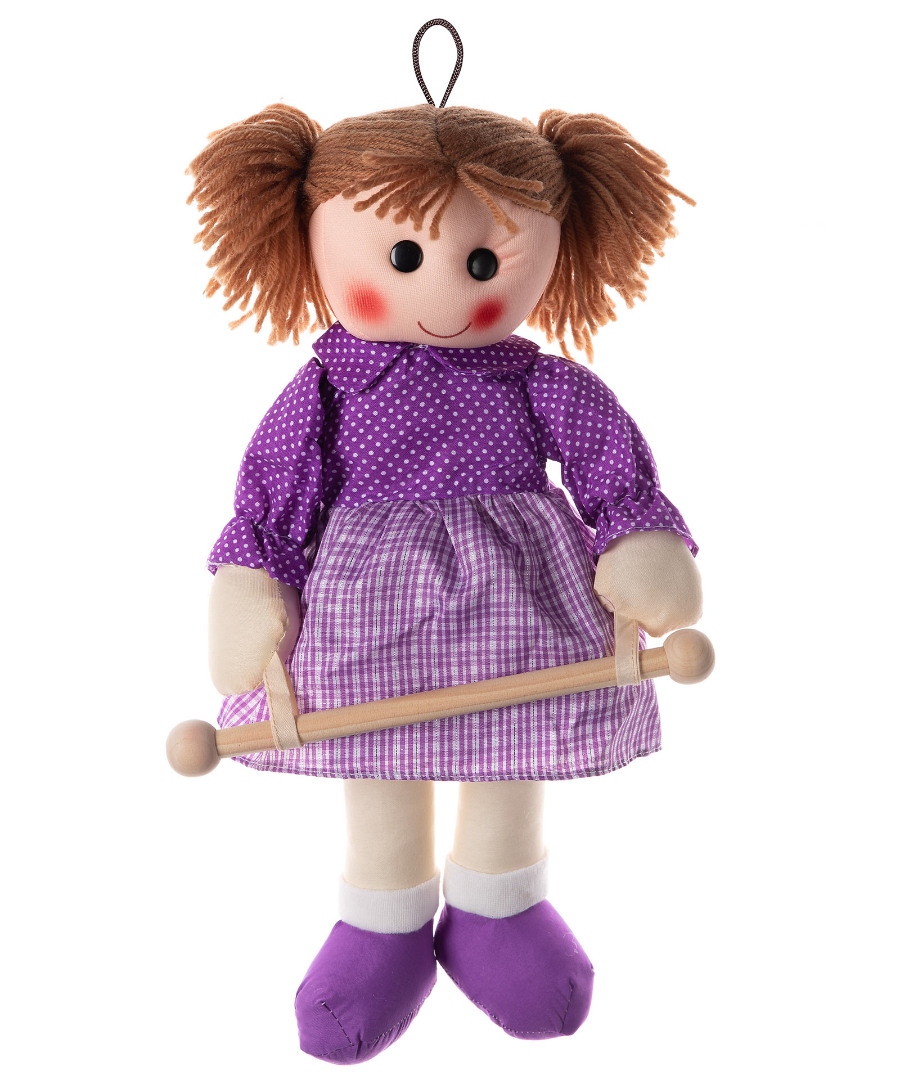 bambolamov Κούκλα Bambola κρεμαστράκι (35cm x 15cm) Μώβ SilkFashion - Image 1