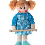 Κούκλα Bambola κρεμαστράκι (35cm x 15cm) σιέλ SilkFashion